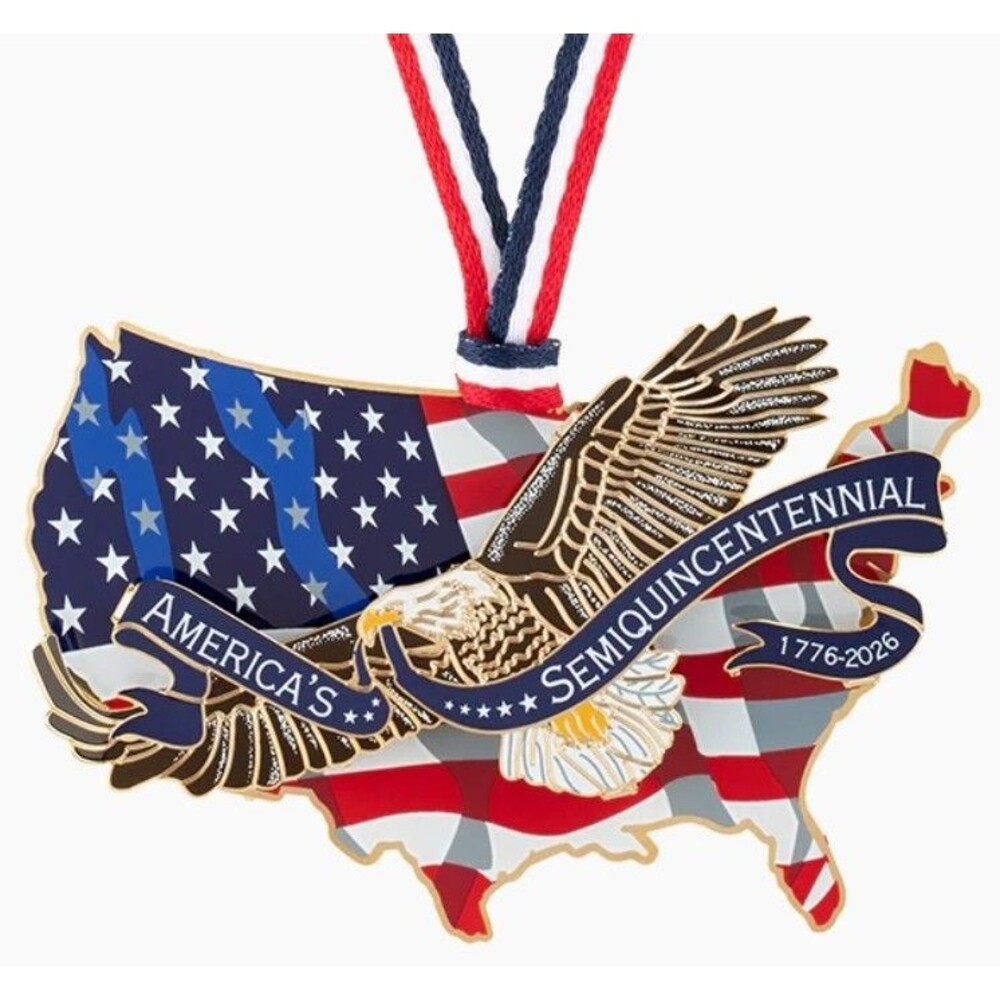 America250 Eagle of Freedom Over America Ornament - 250th Anniversary Ornament